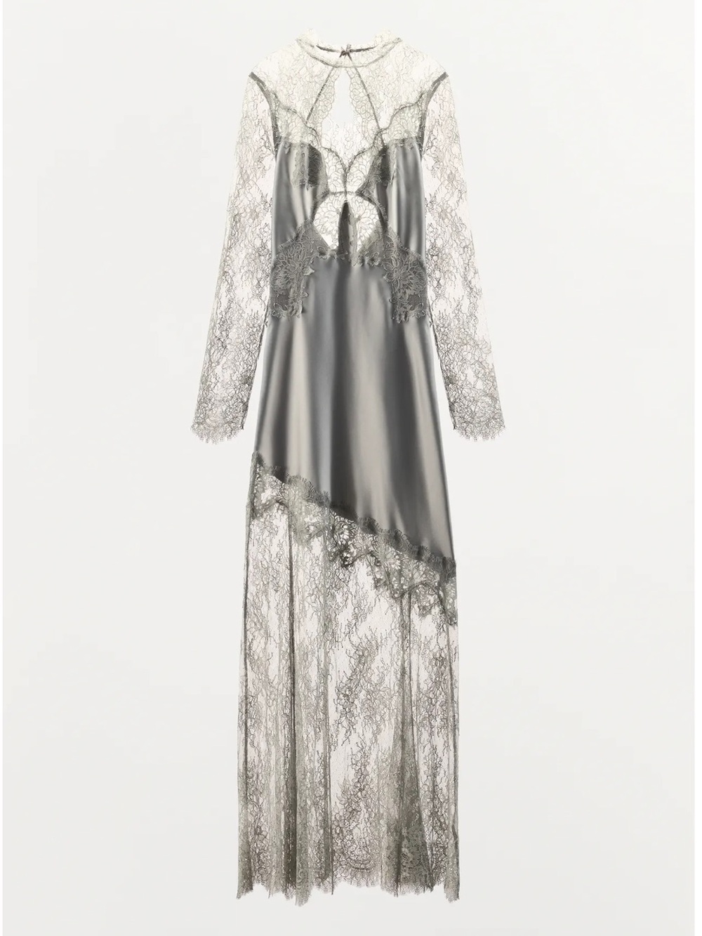 ZW Collection Satin Effect Lace Dress